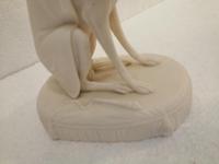 Rare 19th Century Parian Figure of a Seated Greyhound (4 of 6) Rare 19th Century Parian Figure of a Seated Greyhound (4 of 6)