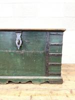 Large Distressed Painted Metal Bound Trunk (4 of 10) Large Distressed Painted Metal Bound Trunk (4 of 10)