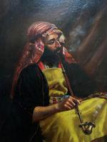 Beautiful Original 19thc Portrait Oil Painting of Smoking Arabian Gentleman (9 of 13) Beautiful Original 19thc Portrait Oil Painting of Smoking Arabian Gentleman (9 of 13)