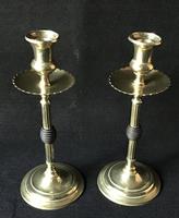 Pair of Arts and Crafts Brass and Ebony Candlesticks (3 of 4) Pair of Arts and Crafts Brass and Ebony Candlesticks (3 of 4)