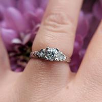 Art Deco Platinum Diamond Solitaire Ring, Antique Diamond Engagement Ring (2 of 8) Art Deco Platinum Diamond Solitaire Ring, Antique Diamond Engagement Ring (2 of 8)