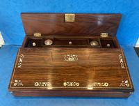 William IV Rosewood Lap Desk with Mother of Pearl Inlay (9 of 12) William IV Rosewood Lap Desk with Mother of Pearl Inlay (9 of 12)