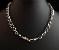 Antique Silver Double Albert Chain, Victorian (6 of 14) Antique Silver Double Albert Chain, Victorian (6 of 14)
