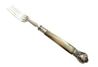 Set of 6 Antique Victorian Sterling Silver & Mother of Pearl Desert Forks 1896 (8 of 11) Set of 6 Antique Victorian Sterling Silver & Mother of Pearl Desert Forks 1896 (8 of 11)