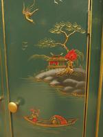 Vintage 1950s Chinese Painted Corner Cabinet, Racing Green (9 of 16) Vintage 1950s Chinese Painted Corner Cabinet, Racing Green (9 of 16)