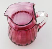 Unusual Formed Victorian English Cranberry Jug 19th Century (9 of 10) Unusual Formed Victorian English Cranberry Jug 19th Century (9 of 10)