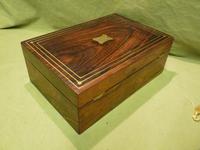 Inlaid Unisex Rosewood Jewellery Box + Tray. c1835 (5 of 12) Inlaid Unisex Rosewood Jewellery Box + Tray. c1835 (5 of 12)