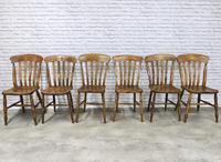 Matched Set of 6 Late Victorian Windsor Kitchen Chairs (2 of 5) Matched Set of 6 Late Victorian Windsor Kitchen Chairs (2 of 5)