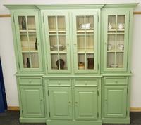 20th Century Breakfront Bookcase Painted Green (2 of 4) 20th Century Breakfront Bookcase Painted Green (2 of 4)