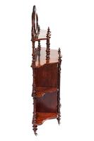 Victorian Walnut 4 Tier Whatnot with Centre Mirrored Cupboard (3 of 5) Victorian Walnut 4 Tier Whatnot with Centre Mirrored Cupboard (3 of 5)