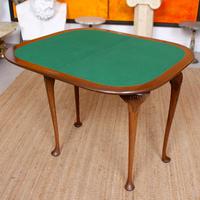 Writing Card Table Burl Walnut Circular Folding Desk (12 of 12) Writing Card Table Burl Walnut Circular Folding Desk (12 of 12)