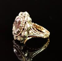Antique Georgian Pink Topaz Cluster Ring, 18ct Gold, Foiled Paste (5 of 12) Antique Georgian Pink Topaz Cluster Ring, 18ct Gold, Foiled Paste (5 of 12)