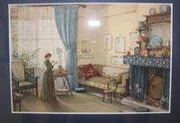 Antique Original Watercolour - Lady Reading - Mary Sophia Godlee 1860-1932 (2 of 5) Antique Original Watercolour - Lady Reading - Mary Sophia Godlee 1860-1932 (2 of 5)