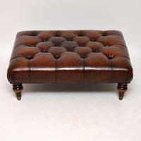Antique Victorian Style Deep Buttoned Leather Stool (2 of 8) Antique Victorian Style Deep Buttoned Leather Stool (2 of 8)