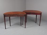 Matched Pair of George III Inlaid Mahogany Demi Lune Tables (16 of 19) Matched Pair of George III Inlaid Mahogany Demi Lune Tables (16 of 19)