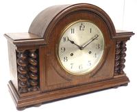 Solid Oak Hat Shaped Mantel Clock 8-day by Hac Westminster Chime (4 of 10) Solid Oak Hat Shaped Mantel Clock 8-day by Hac Westminster Chime (4 of 10)