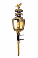 Pair of Well Patinated Bronze & Gilt Bronze Coach Lamps (3 of 9) Pair of Well Patinated Bronze & Gilt Bronze Coach Lamps (3 of 9)