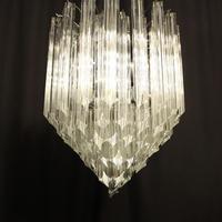 Italian Venini Crystal Triple Light Chandelier (3 of 10) Italian Venini Crystal Triple Light Chandelier (3 of 10)