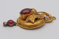 Victorian gold pendant with garnets and a seed pearl (2 of 3) Victorian gold pendant with garnets and a seed pearl (2 of 3)