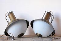 Industrial Style Hanging Lights, Brass With Holophane Glass Shades (8 of 16) Industrial Style Hanging Lights, Brass With Holophane Glass Shades (8 of 16)