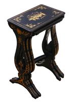 Victorian Chinoiserie Nest of Decorated Black Lacquer Tables (2 of 6) Victorian Chinoiserie Nest of Decorated Black Lacquer Tables (2 of 6)