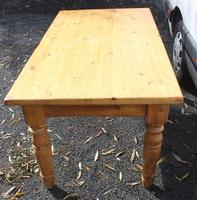 1940's Country Pine Dining Table with Turned Legs (3 of 3) 1940's Country Pine Dining Table with Turned Legs (3 of 3)