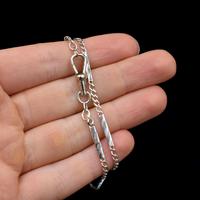 Antique Sterling Silver Enamel Niello Short Watch Chain Necklace with Dog Clip (6 of 7) Antique Sterling Silver Enamel Niello Short Watch Chain Necklace with Dog Clip (6 of 7)