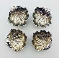 Set of 4 Antique Solid Silver Shell Salts and Spoons (6 of 13) Set of 4 Antique Solid Silver Shell Salts and Spoons (6 of 13)