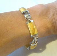 Vintage Silver Chinese Dragon Bracelet 1970s Meerschaum Stones 7 1/4" Length (4 of 10) Vintage Silver Chinese Dragon Bracelet 1970s Meerschaum Stones 7 1/4" Length (4 of 10)