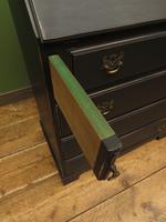 Antique Painted Black Writing Bureau Desk with fall front, lockable, Gothic (9 of 10) Antique Painted Black Writing Bureau Desk with fall front, lockable, Gothic (9 of 10)