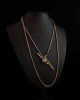 Victorian Pinchbeck guard chain, snake pendant (4 of 9) Victorian Pinchbeck guard chain, snake pendant (4 of 9)