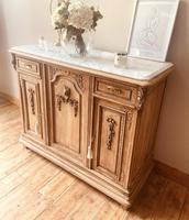 French Antique Oak Sideboard / Cupboard / Cabinet with Arabescato Marble (2 of 10) French Antique Oak Sideboard / Cupboard / Cabinet with Arabescato Marble (2 of 10)