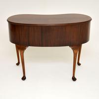 Antique Queen Anne Style Mahogany Kidney Desk / Dressing Table (8 of 11) Antique Queen Anne Style Mahogany Kidney Desk / Dressing Table (8 of 11)