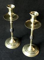 Pair of Arts and Crafts Brass and Ebony Candlesticks (2 of 4) Pair of Arts and Crafts Brass and Ebony Candlesticks (2 of 4)