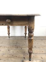 Antique Pine Farmhouse Kitchen Table with Drawer (13 of 13) Antique Pine Farmhouse Kitchen Table with Drawer (13 of 13)