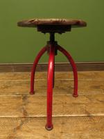 Antique Industrial Engineers, Machinists Stool, Red metal base, early 20th Century (5 of 9) Antique Industrial Engineers, Machinists Stool, Red metal base, early 20th Century (5 of 9)