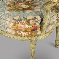 Pair of Louis XVI Style Green Painted Fauteuils (2 of 4) Pair of Louis XVI Style Green Painted Fauteuils (2 of 4)