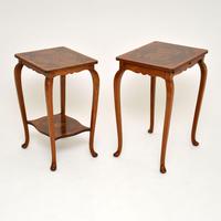 Pair of Matched Burr Walnut Edwardian Side Tables (7 of 10) Pair of Matched Burr Walnut Edwardian Side Tables (7 of 10)