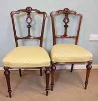 Antique Set of Four Victorian Walnut Dining Chairs (6 of 6) Antique Set of Four Victorian Walnut Dining Chairs (6 of 6)