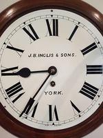 Small Antique 8 Day English Dial Wall Clock (5 of 5) Small Antique 8 Day English Dial Wall Clock (5 of 5)
