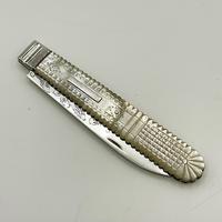Antique 1837 Victorian Large Sterling Silver Fruit Knife