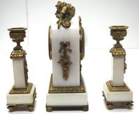 Incredible French White Marble Mantel Clock French 8-day Timepiece Garniture Clock Set (10 of 13) Incredible French White Marble Mantel Clock French 8-day Timepiece Garniture Clock Set (10 of 13)