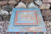 Swedish 'folk art' original blue paint box from hälsingland region, 1847. (16 of 26) Swedish 'folk art' original blue paint box from hälsingland region, 1847. (16 of 26)