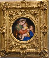 Porcelain Plaque of the Madonna Della Sedia by Raphael (2 of 9) Porcelain Plaque of the Madonna Della Sedia by Raphael (2 of 9)