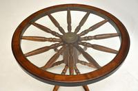 Vintage Glass Top Wagon Wheel Coffee Table (5 of 6) Vintage Glass Top Wagon Wheel Coffee Table (5 of 6)