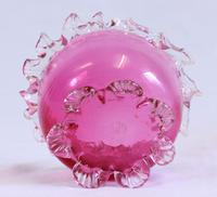 Antique Cranberry Glass Frilled Salt (3 of 4) Antique Cranberry Glass Frilled Salt (3 of 4)