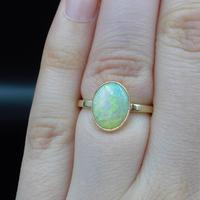 Antique Colourful Natural Opal Oval Solitaire 9ct 9K Gold Ring (5 of 9) Antique Colourful Natural Opal Oval Solitaire 9ct 9K Gold Ring (5 of 9)