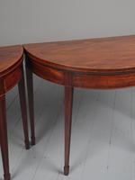Matched Pair of George III Inlaid Mahogany Demi Lune Tables (9 of 19) Matched Pair of George III Inlaid Mahogany Demi Lune Tables (9 of 19)
