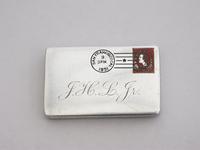 Victorian Patented American Sterling Silver & Enamel Envelope Form Double Stamp Case (7 of 8) Victorian Patented American Sterling Silver & Enamel Envelope Form Double Stamp Case (7 of 8)