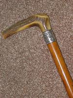 Victorian Hallmarked 1899 Repousse Silver Walking Stick With Antler Handle 'C.H' (11 of 12) Victorian Hallmarked 1899 Repousse Silver Walking Stick With Antler Handle 'C.H' (11 of 12)